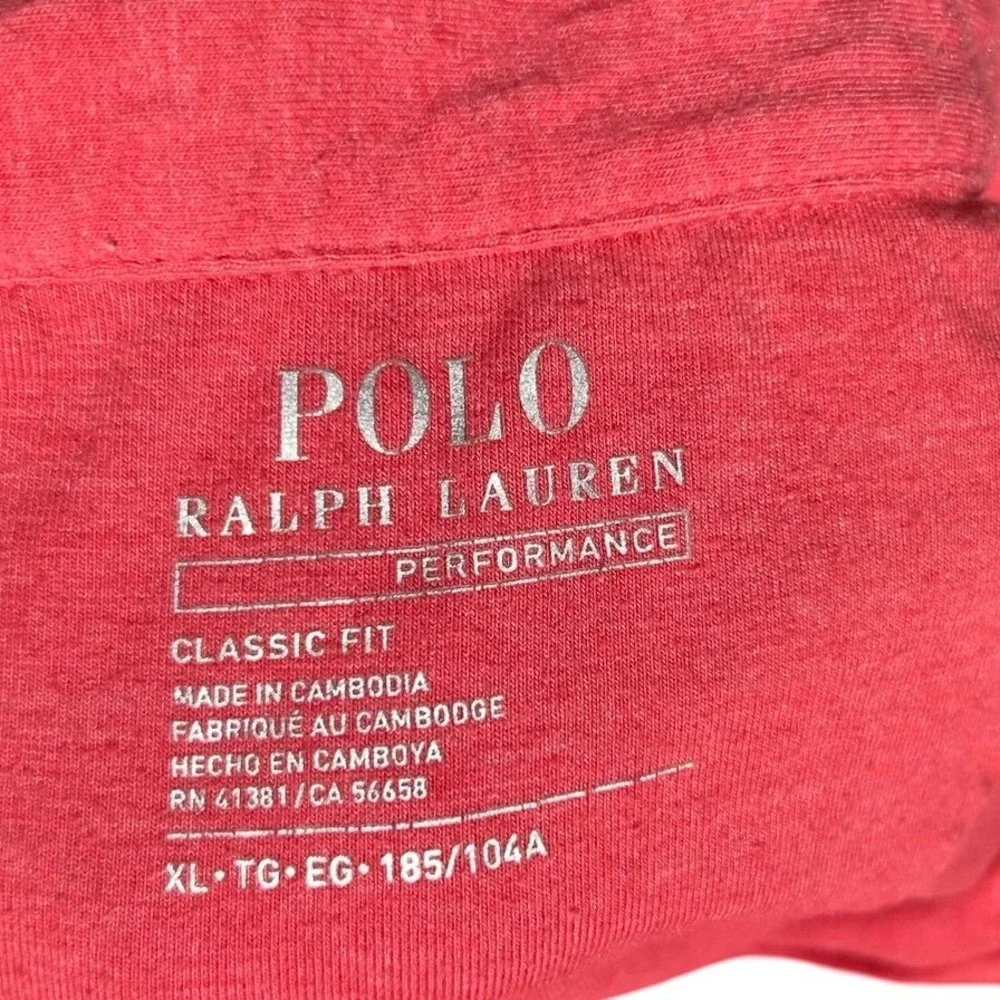 Polo Ralph Lauren Performance Shirt Mens XL Salmon Pink Classic Fit Pocket Polo